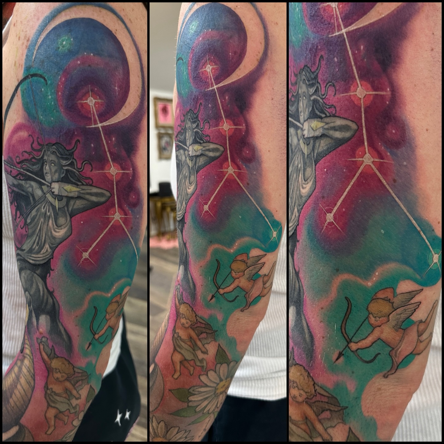 Tattoo by @johntarrao — illustrative, dotwork