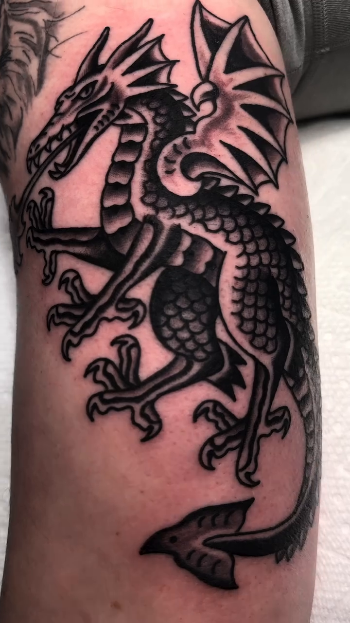 Dragon japanese irezumi tattoo by Ryan Engels