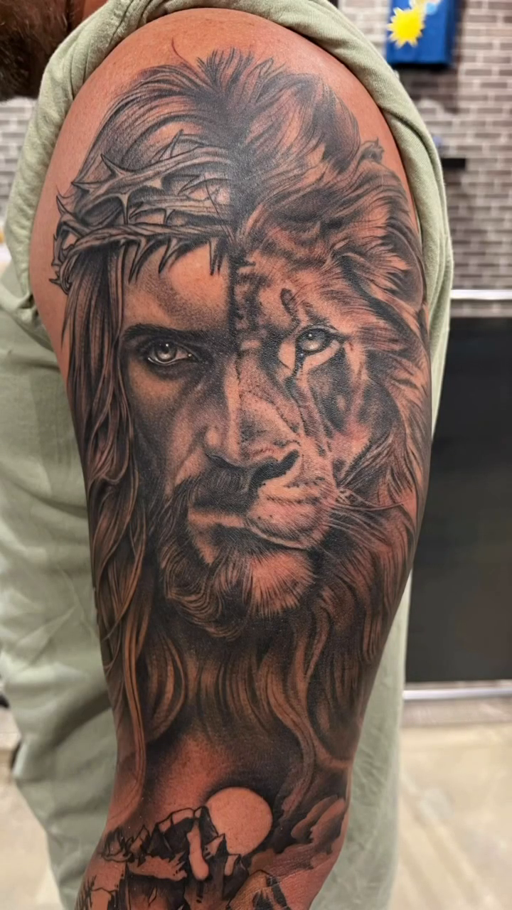 Tattoo by @sausagekingtattoos — realism, black_and_grey
