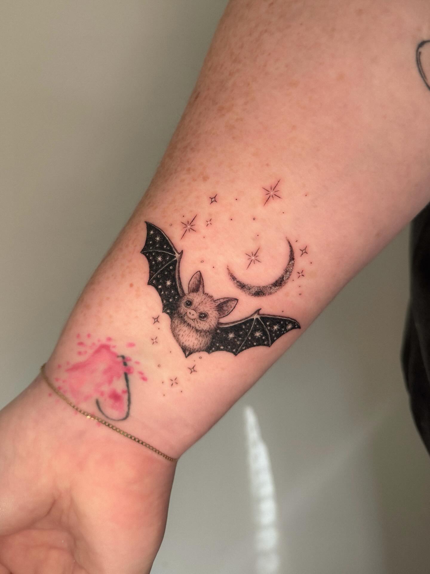 Tattoo by @catgirltattoo — dotwork, realism