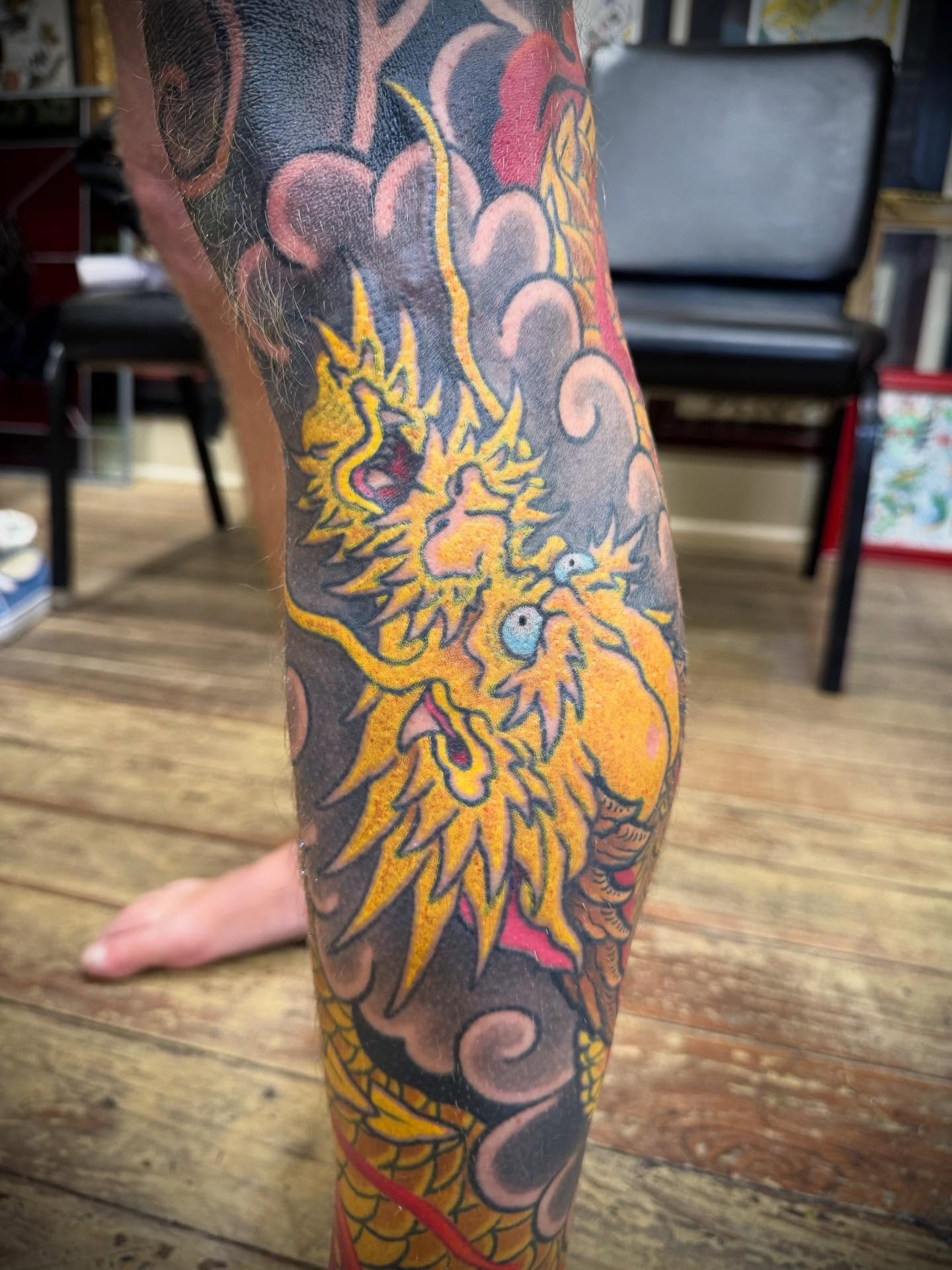 Dragon japanese irezumi tattoo on the forearm by Jeremy Justice, New Orleans, Louisiana