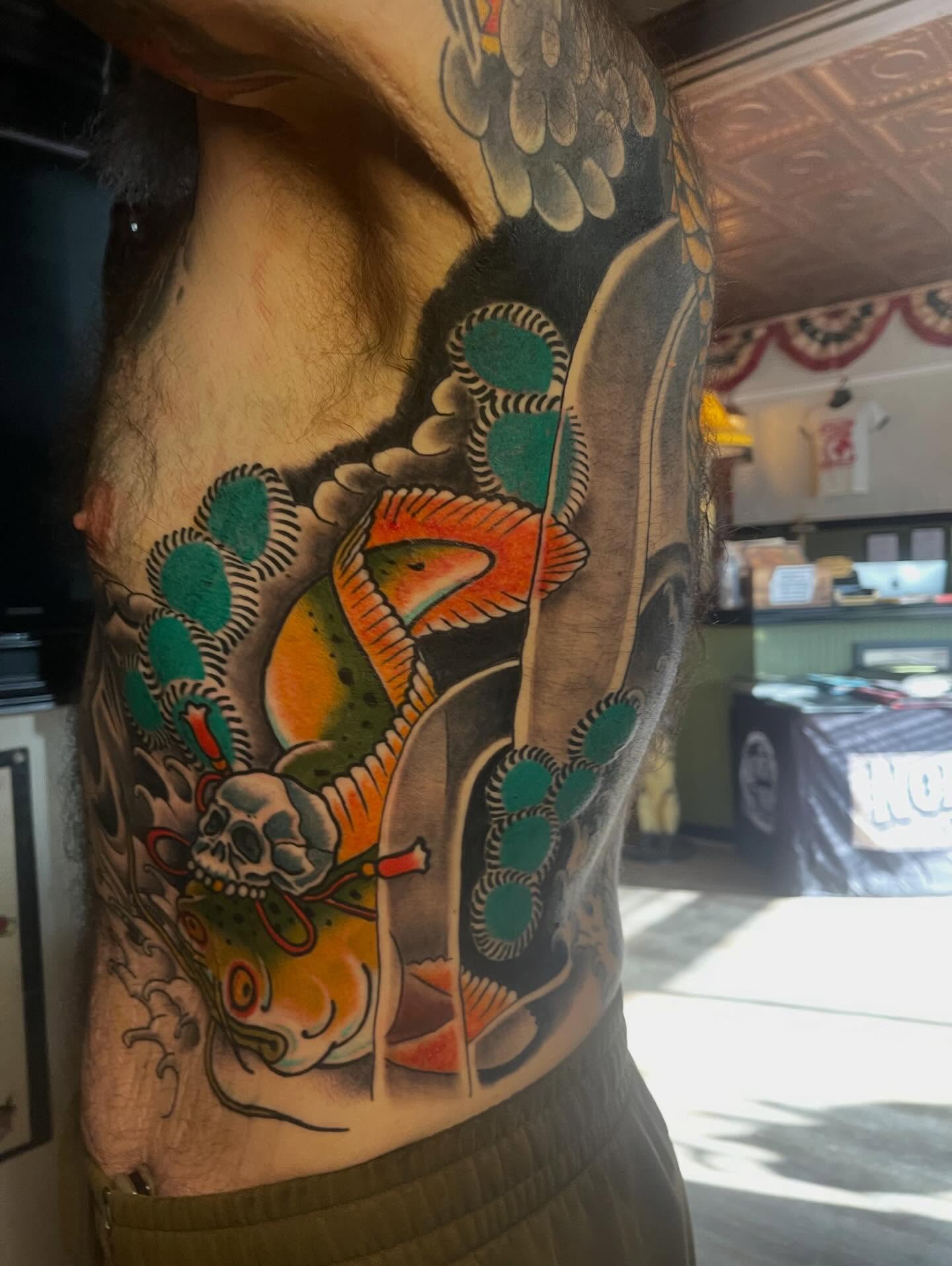Tattoo by @jrotattoos — american_traditional, japanese_irezumi