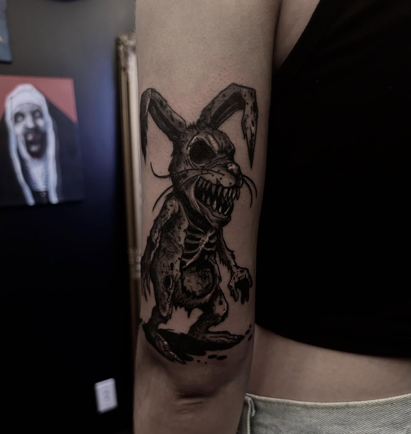 Tattoo by @tolo_tattoos — black_and_grey, dark_realism