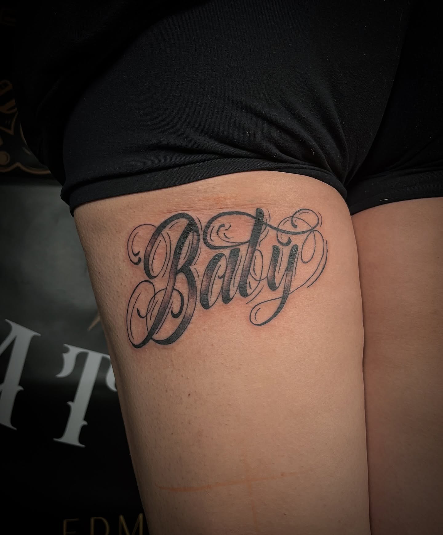 Tattoo by @sailor_riot — lettering_script