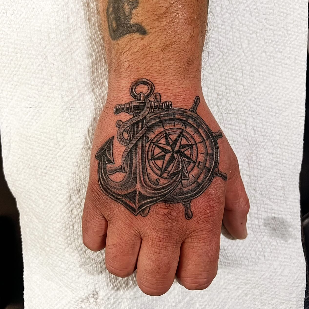 Tattoo by @jay723 — black_and_grey