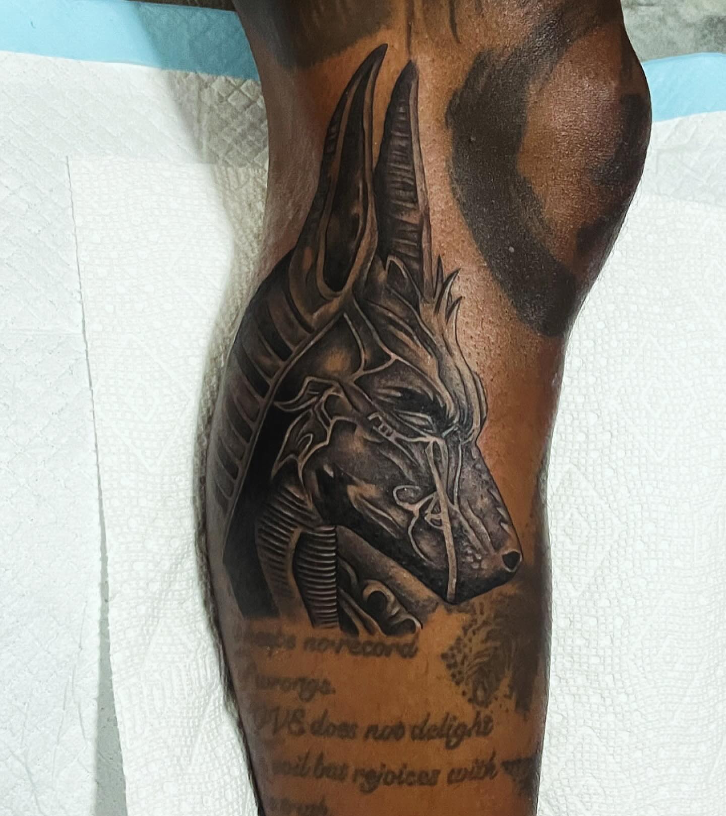 Tattoo by @jay723 — black_and_grey