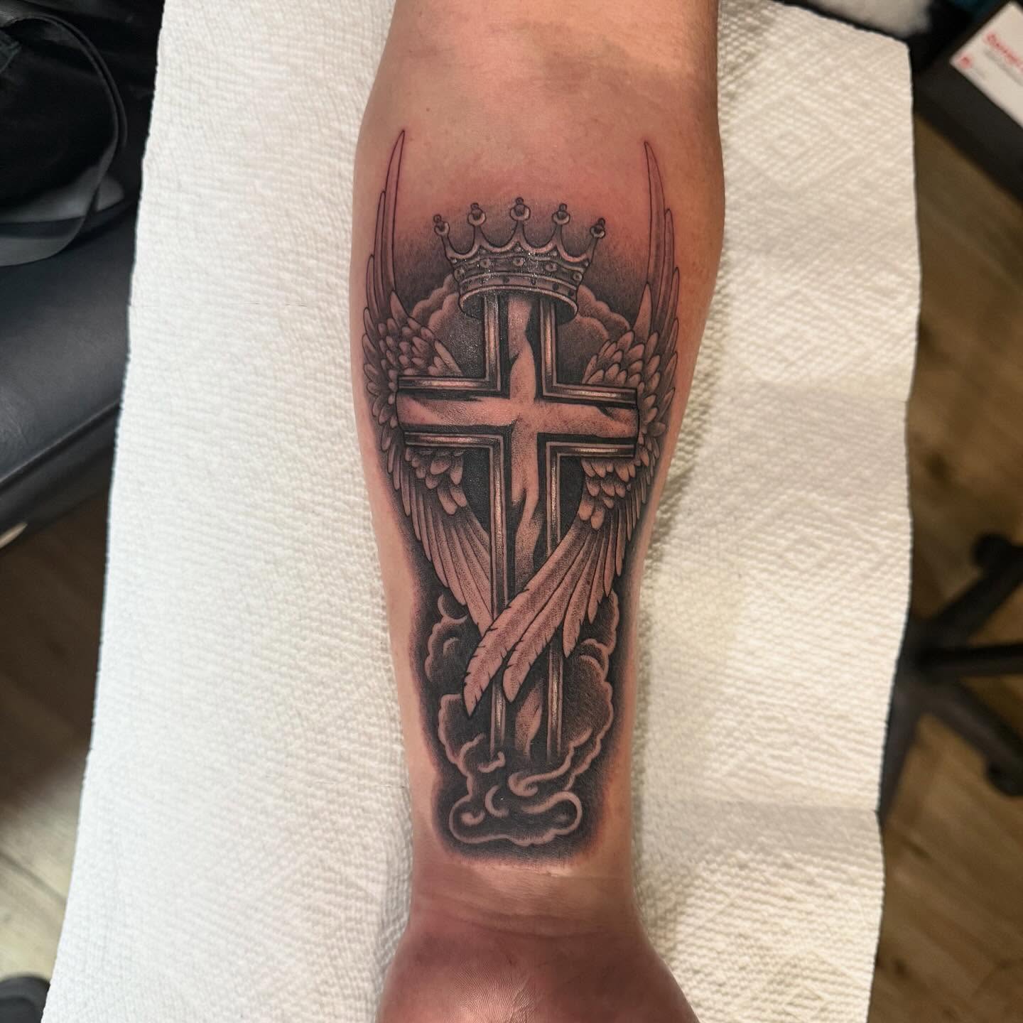 Tattoo by @jay723 — black_and_grey
