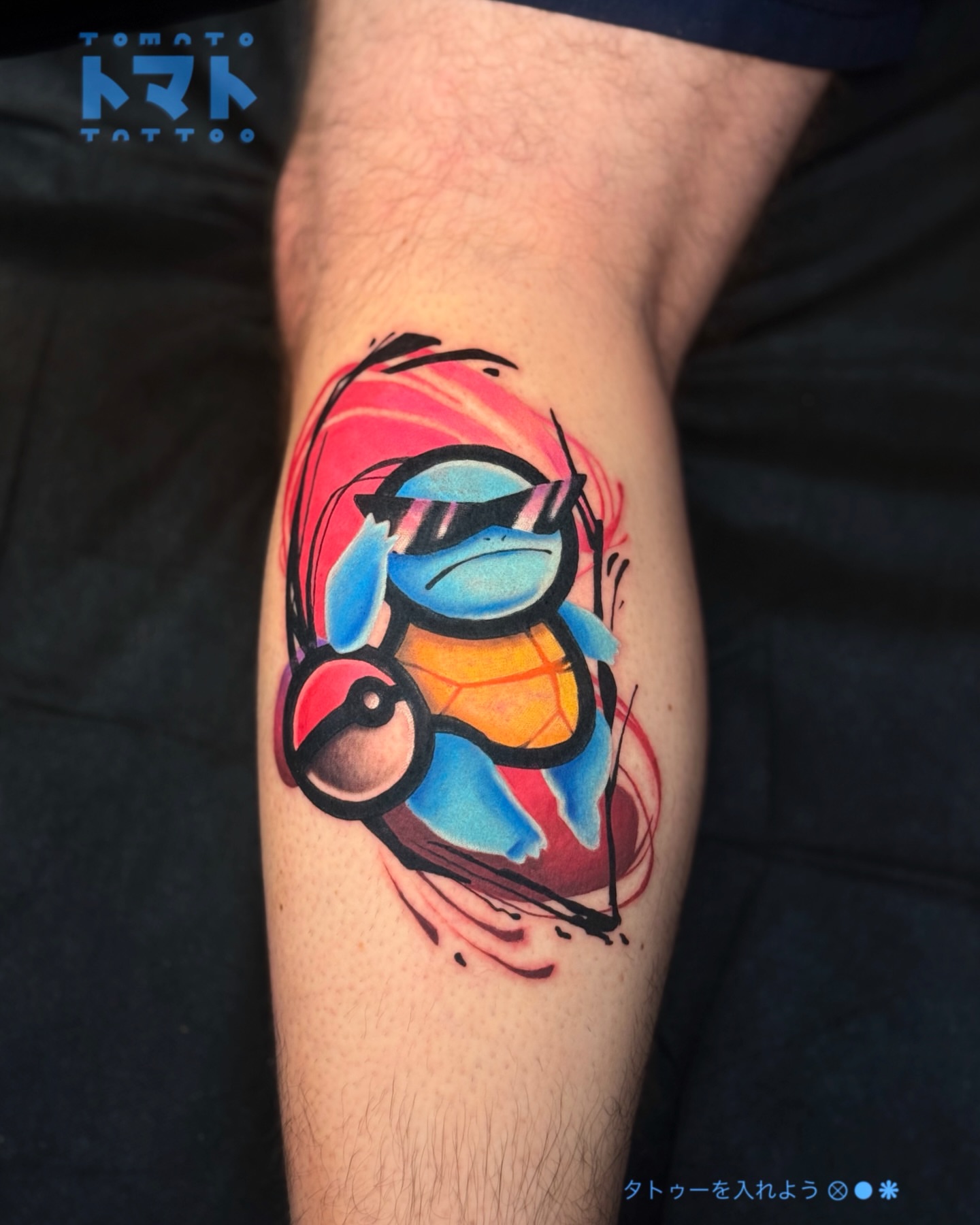 Tattoo by @tomato.tattoos — watercolor