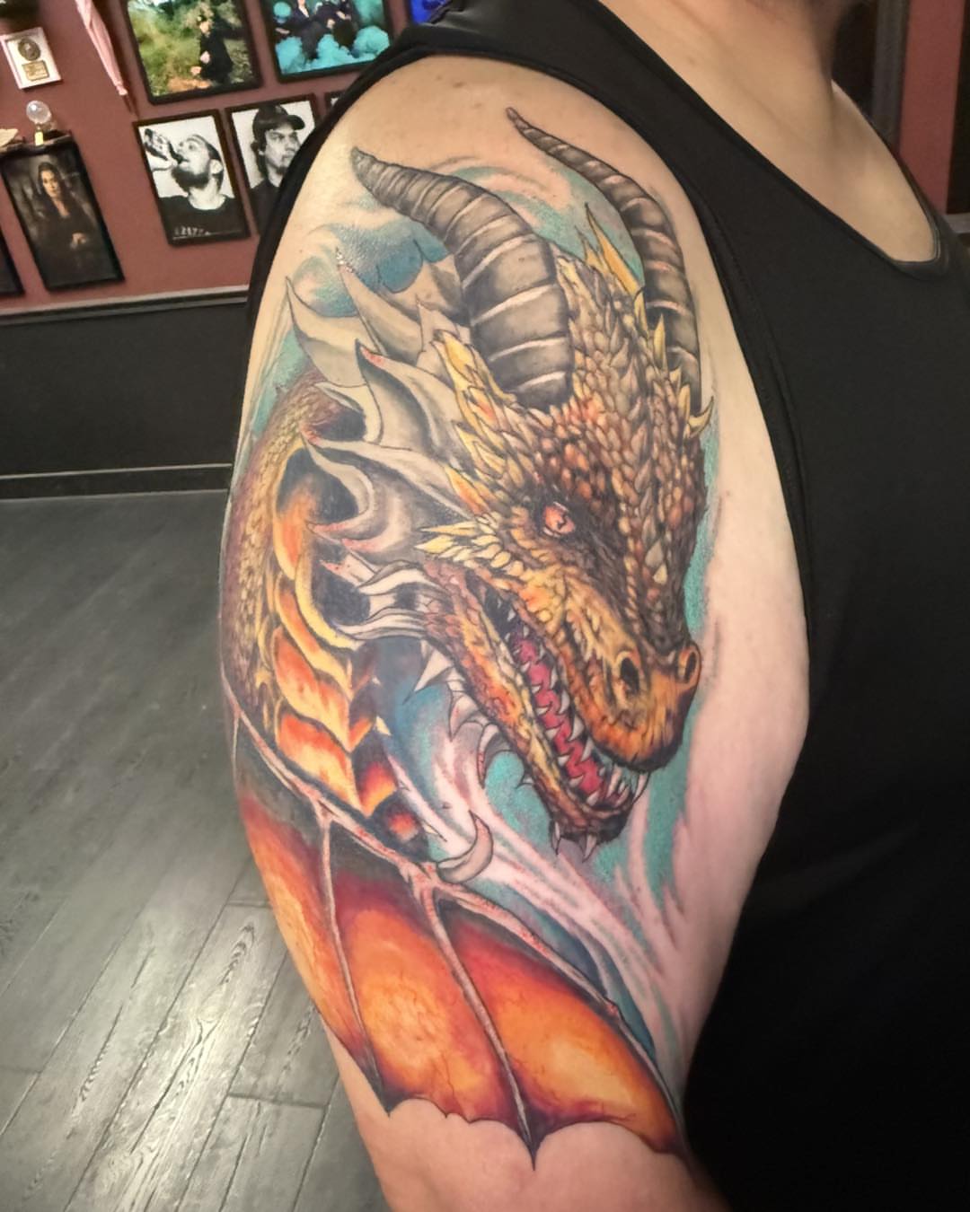 Tattoo by @mischiefinkparlor18 — realism, dotwork