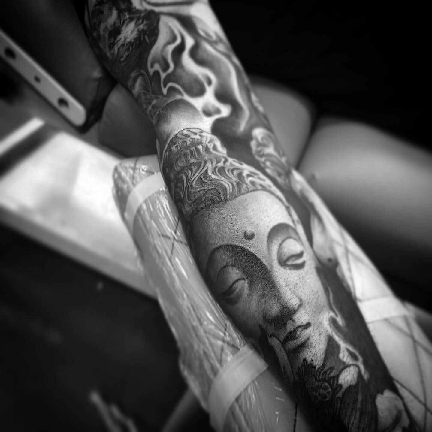 Tattoo by @freehandinbrandon — realism, black_and_grey