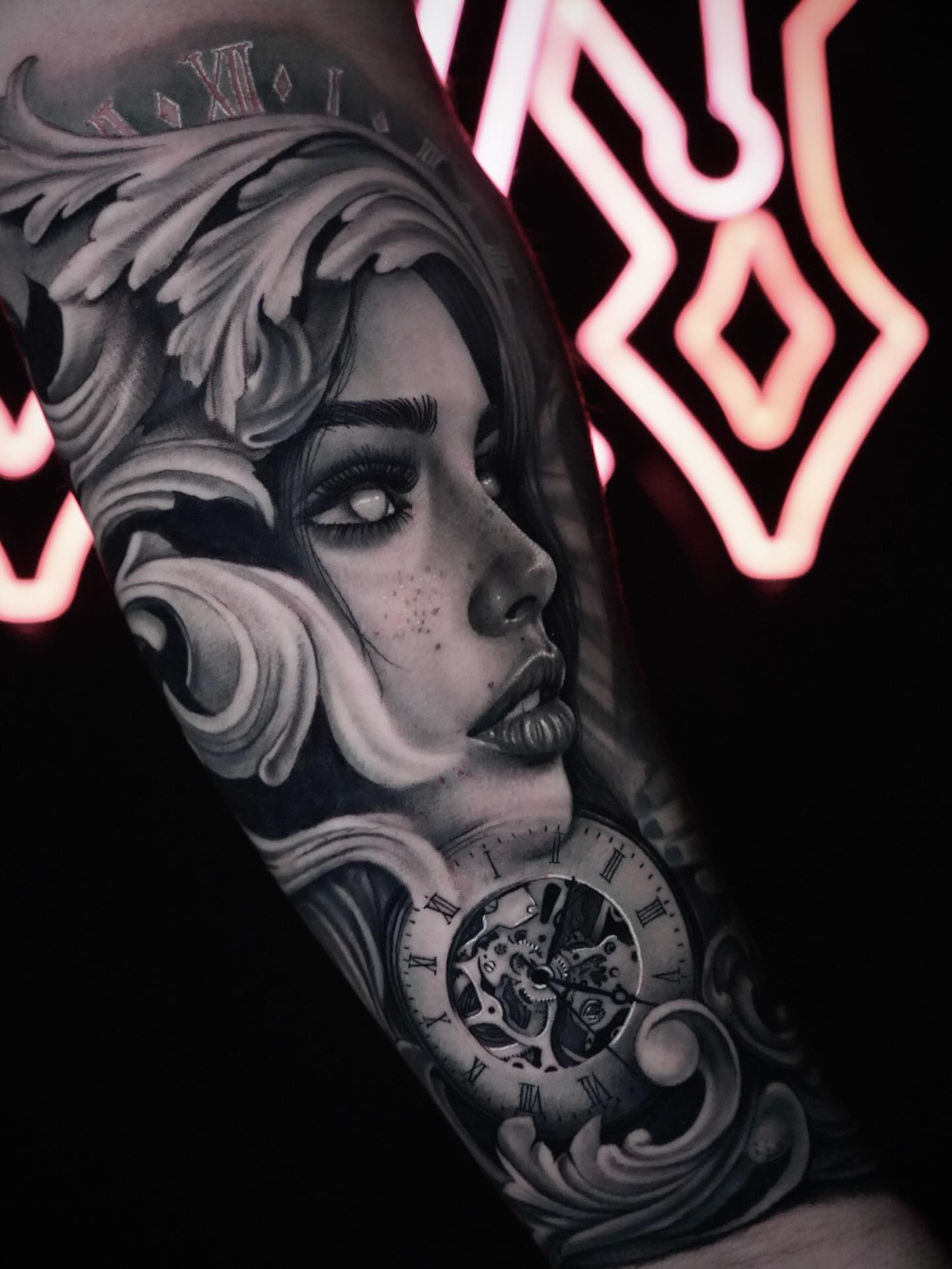 Tattoo by @sidink_100 β black_and_grey, realism