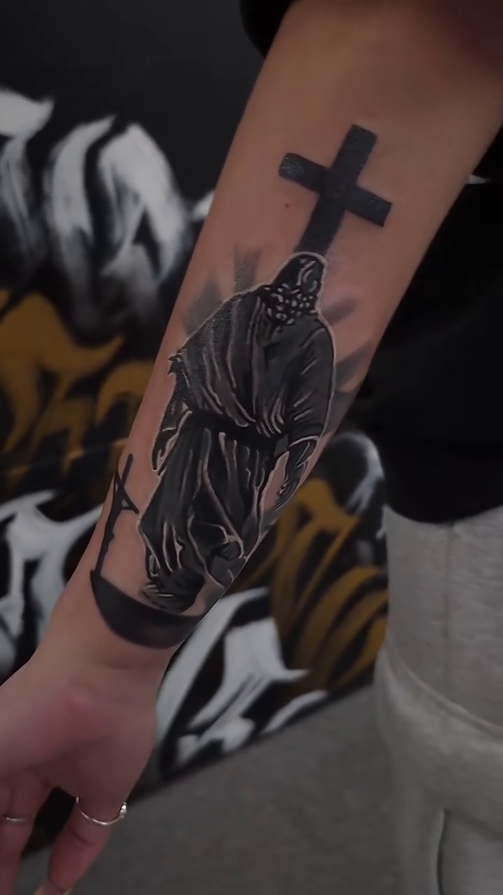 Tattoo by @arvizo_tattoos — dark_realism, black_and_grey