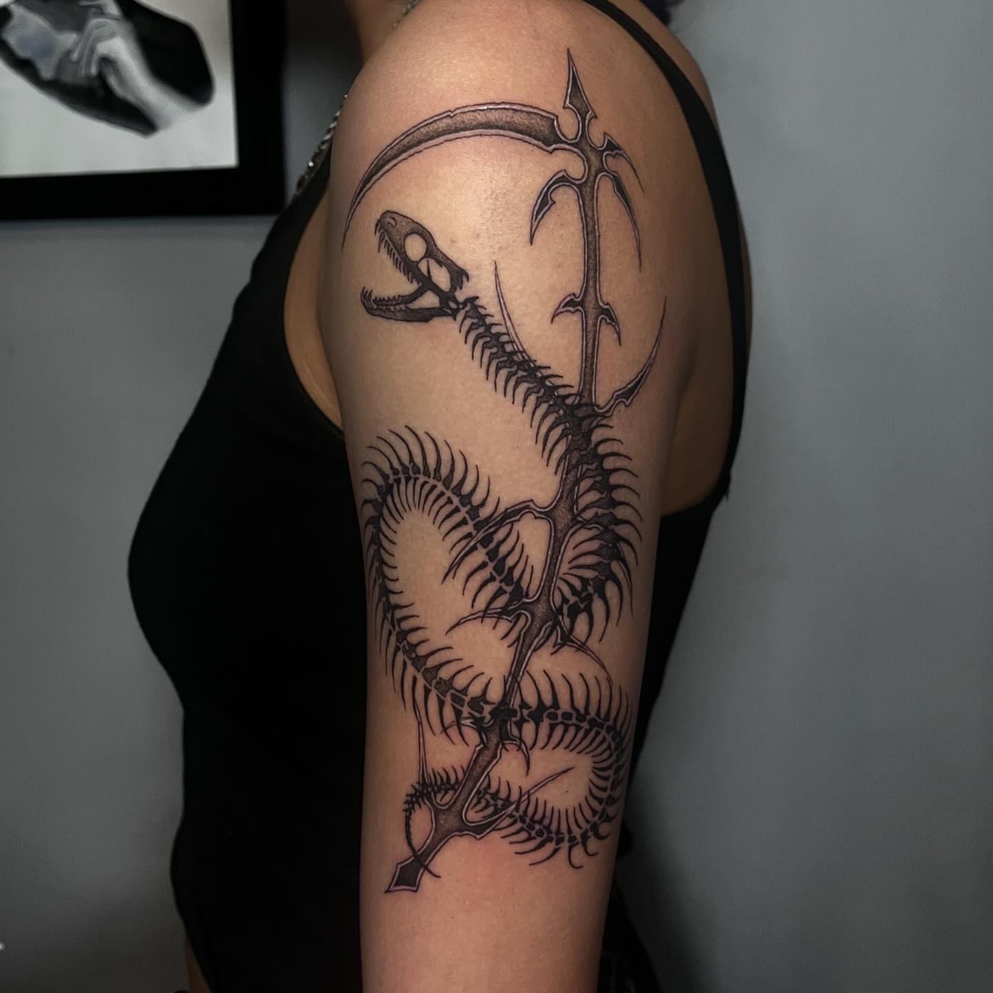 Tattoo by @inkprinc3ss — black_and_grey
