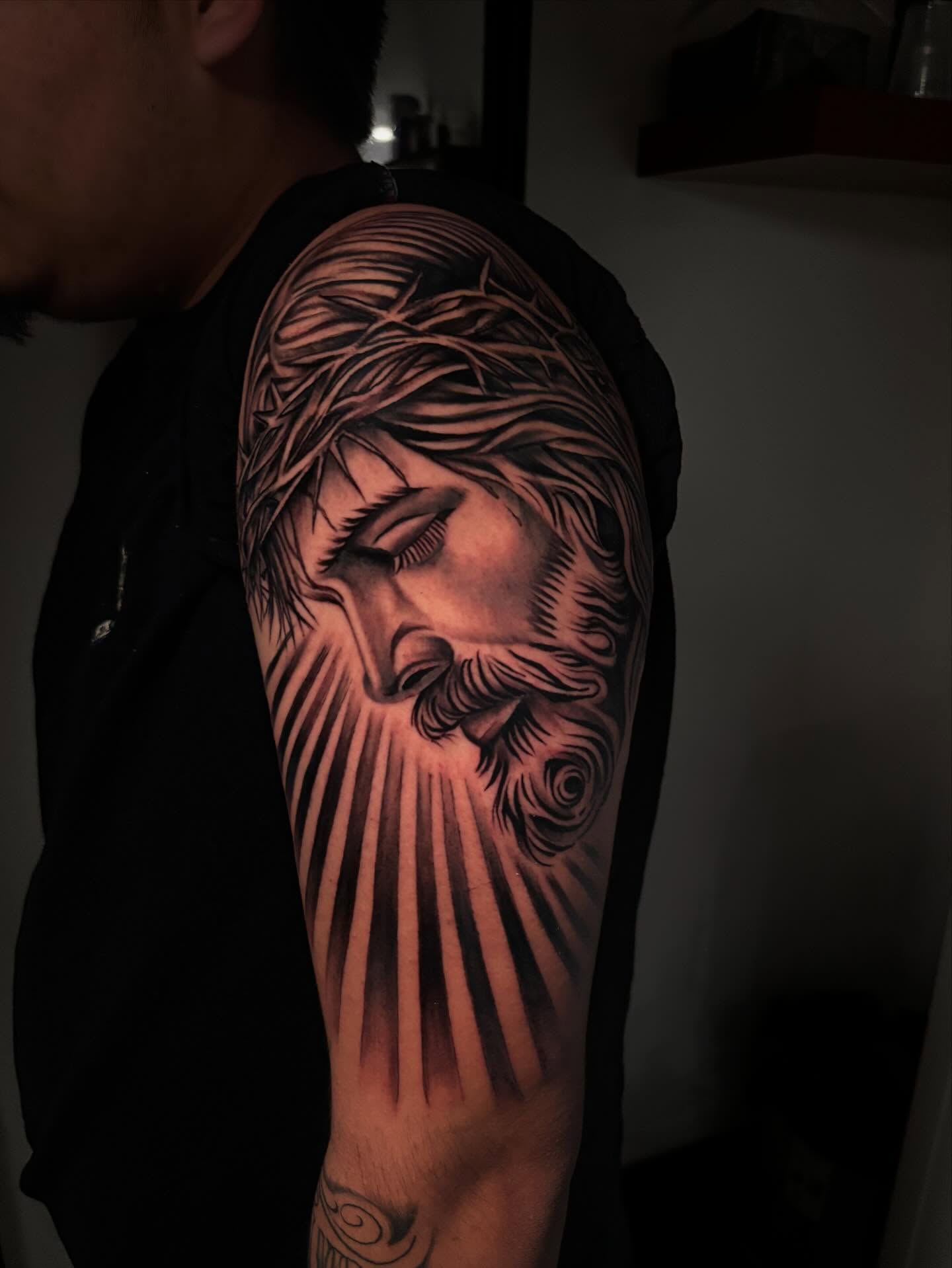Tattoo by @daero_tattoo — realism, black_and_grey