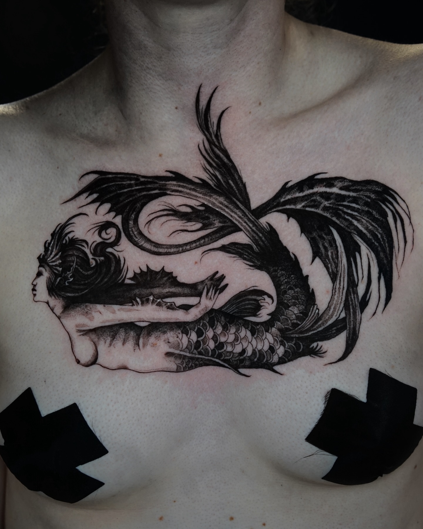 Tattoo by @pablomoreiratattoo — black_and_grey, dark_realism