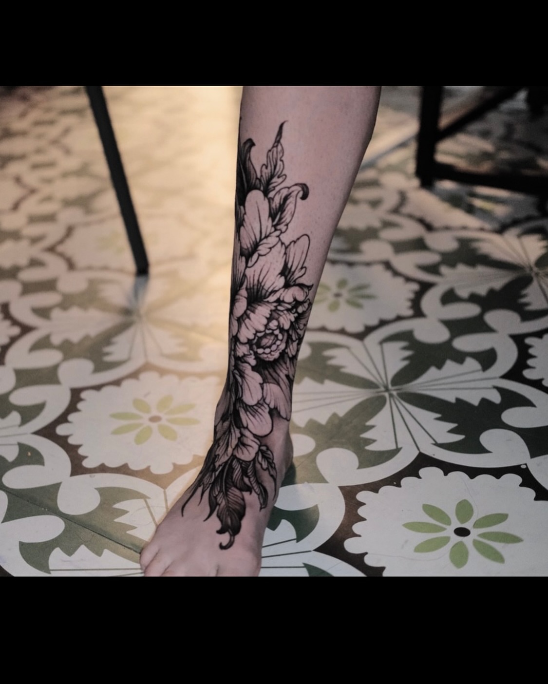 Tattoo by @hellbunnytattoos — black_and_grey
