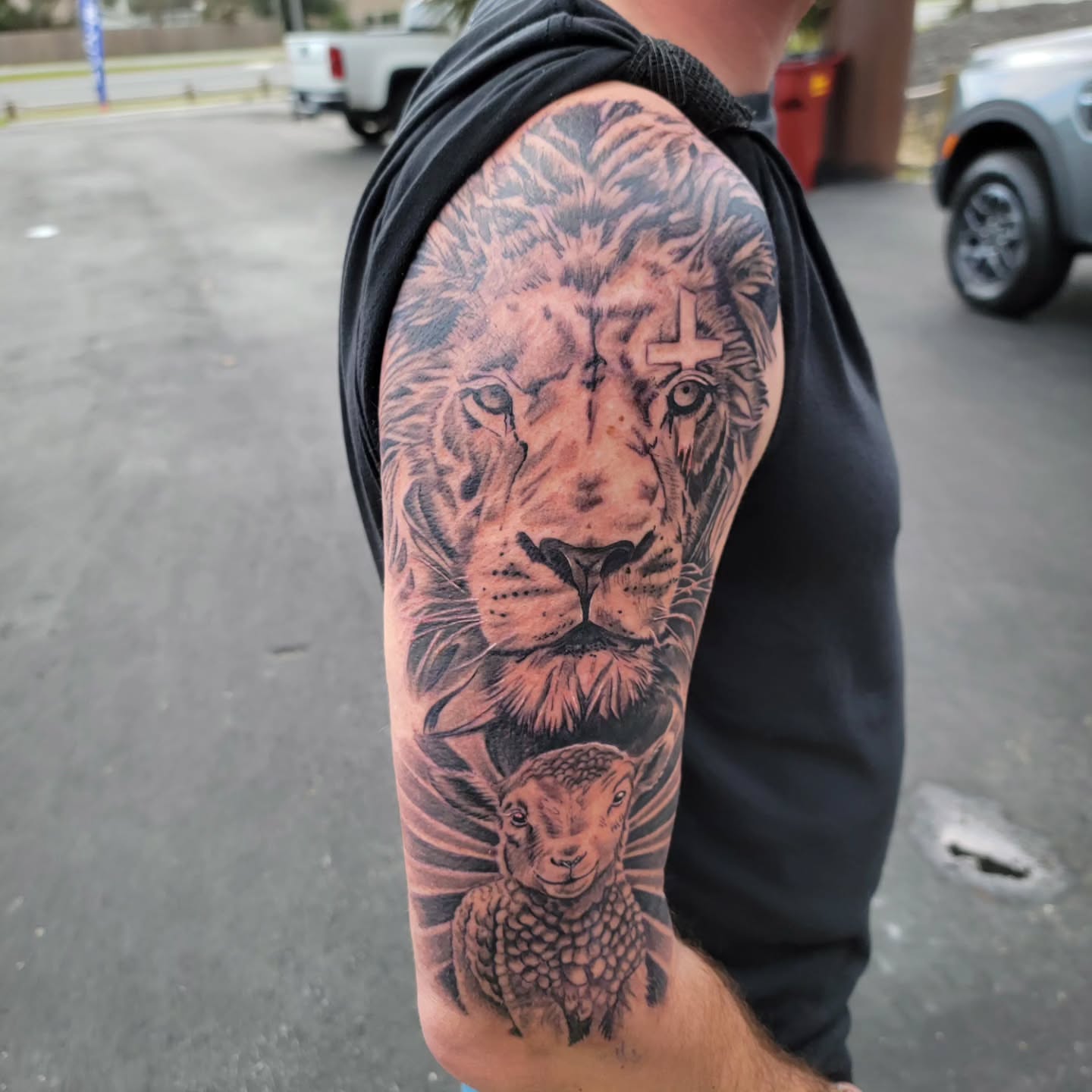 Tattoo by @tattoosbyjstar — realism, black_and_grey