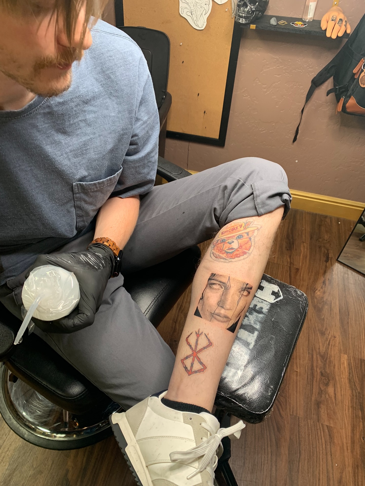 Face realism tattoo on the forearm by Jake, Salt Lake City, Utah