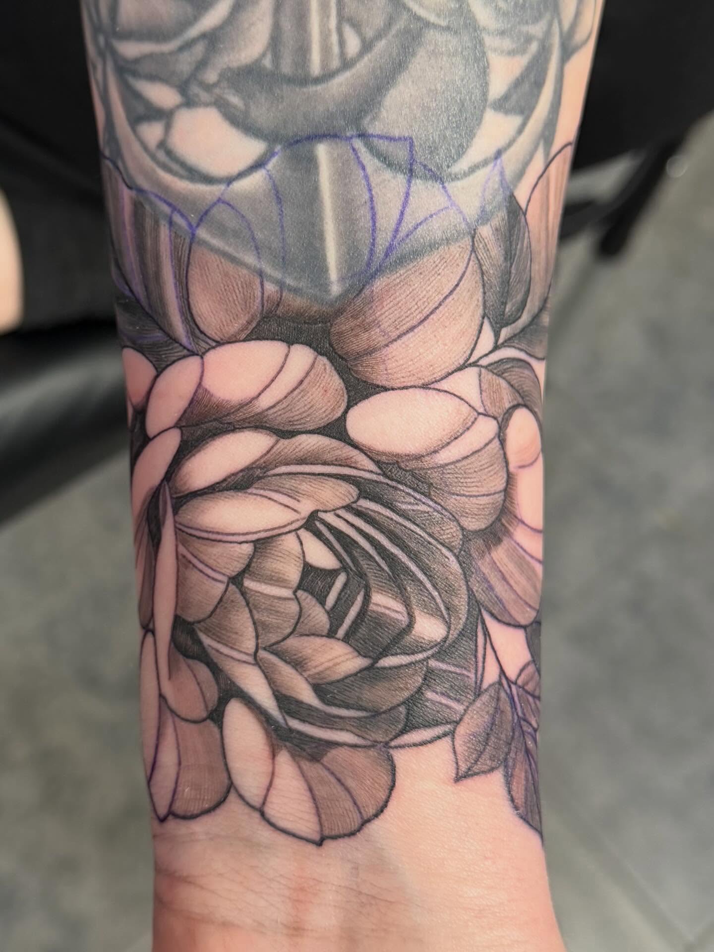 Tattoo by @tattoosbybabes — black_and_grey, realism