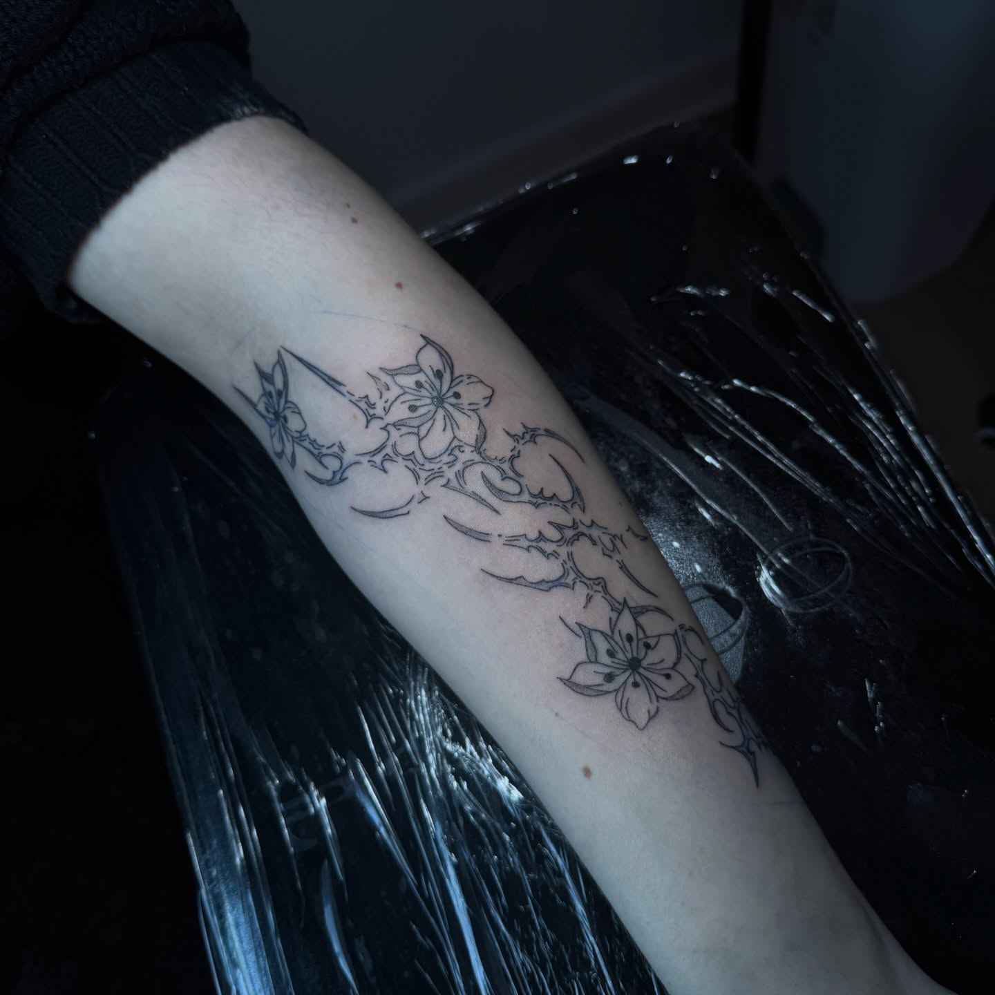 Tattoo by @elvineink — black_and_grey