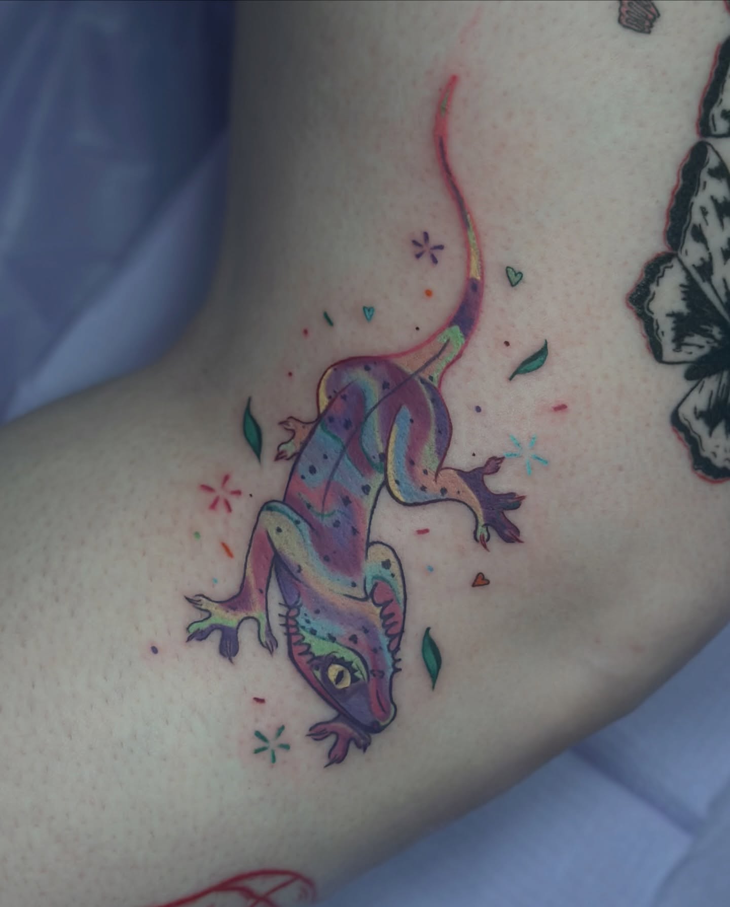 Tattoo by @stungbystaxx — watercolor