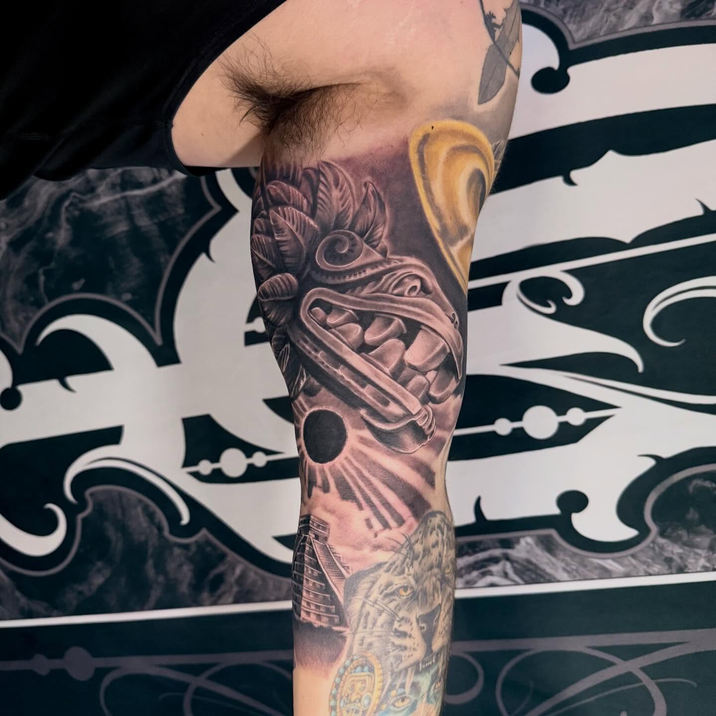 Mechanical device realism tattoo on the forearm by Cody Pappas