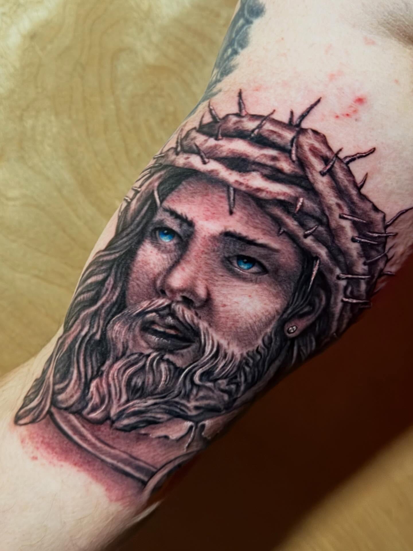 Tattoo by @bobsimmonstattoo — realism, black_and_grey