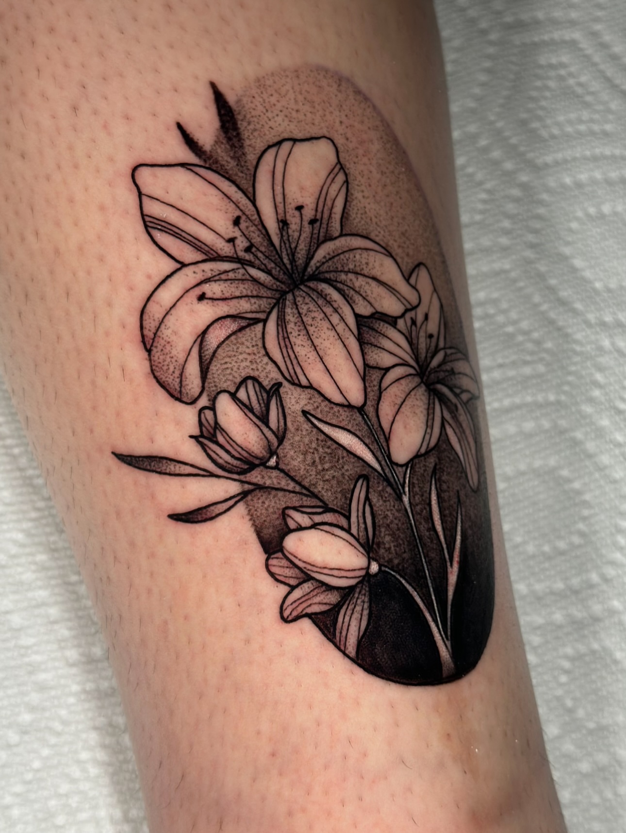 Tattoo by @coldbratpokes — dotwork