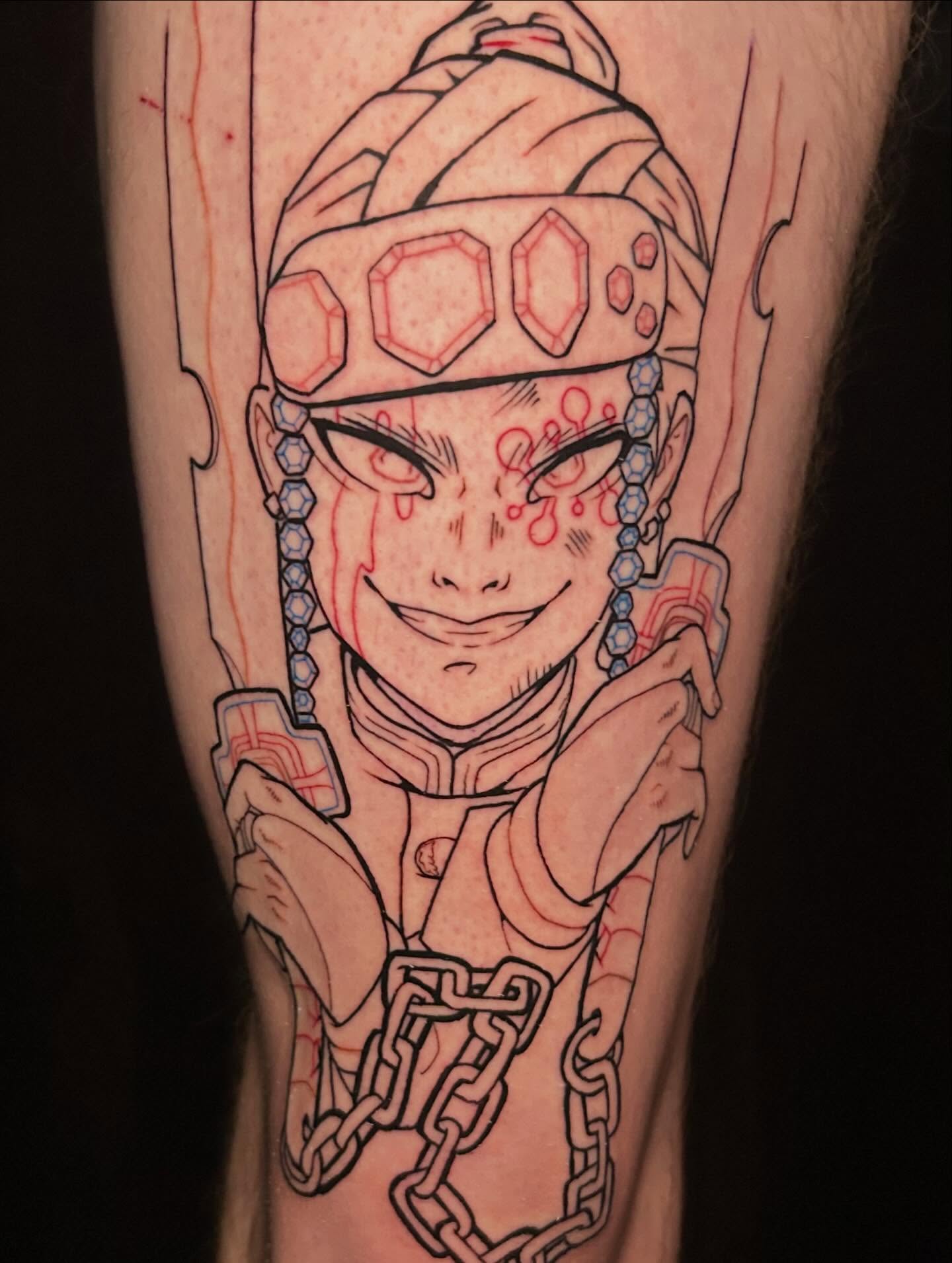 Tattoo by @backhandedculture — anime