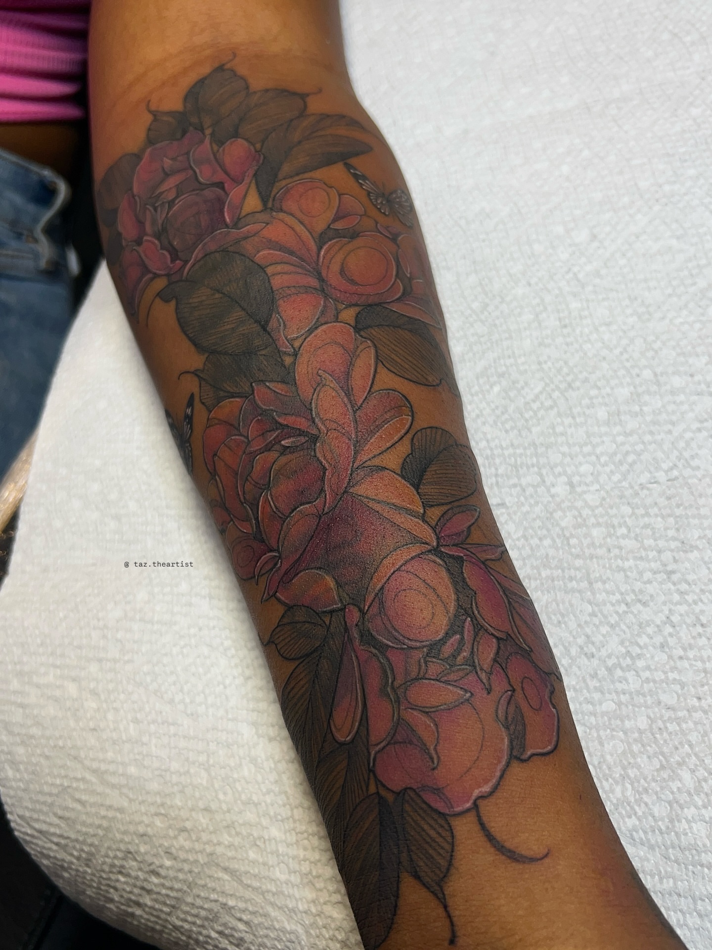 Roses realism tattoo on the forearm by 𝖙𝖆𝖟 🫧✮♡ₐₜₗ ₙᵧʗ