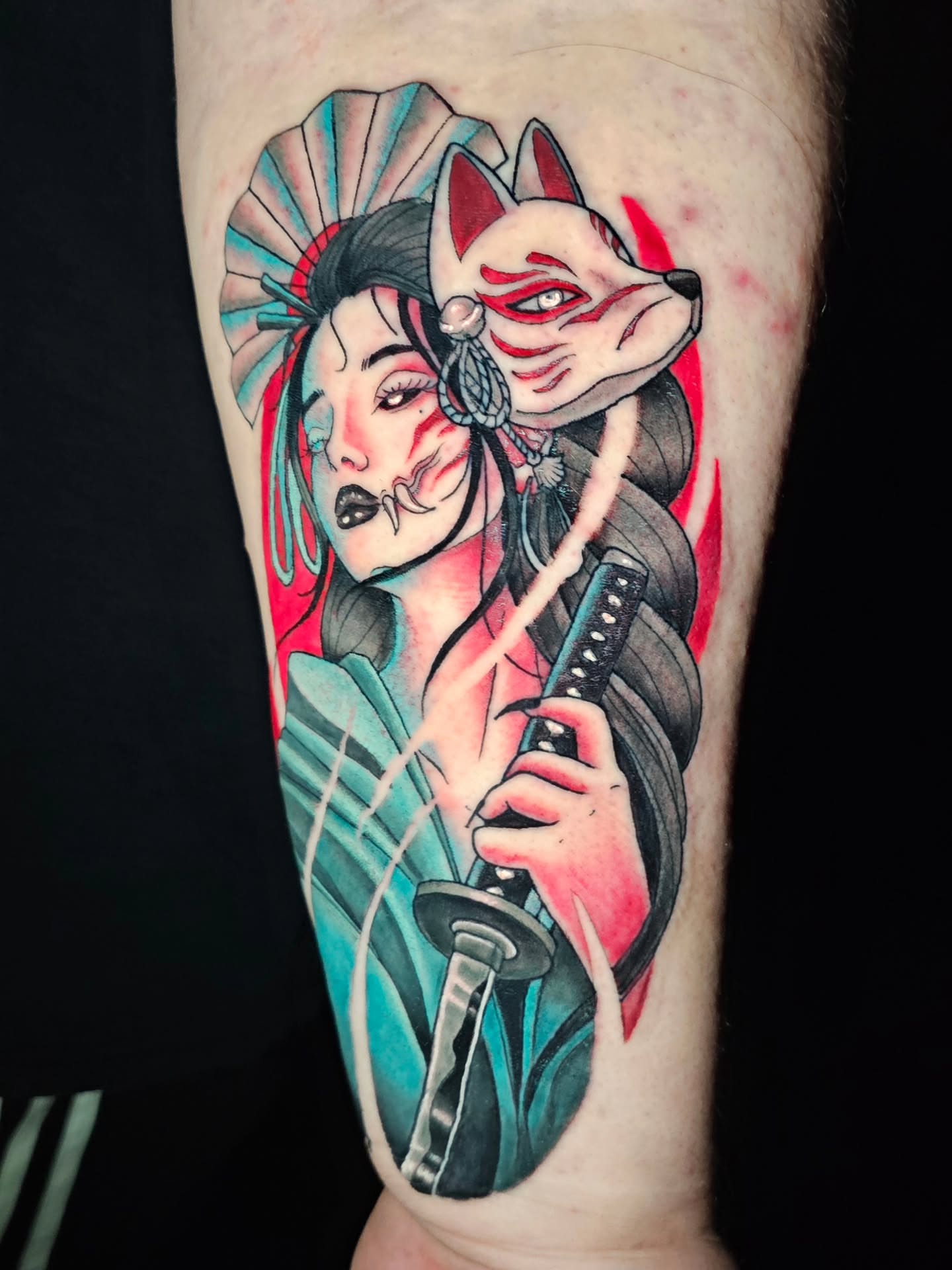 Tattoo by @ashweetattoo — american_traditional, japanese_irezumi