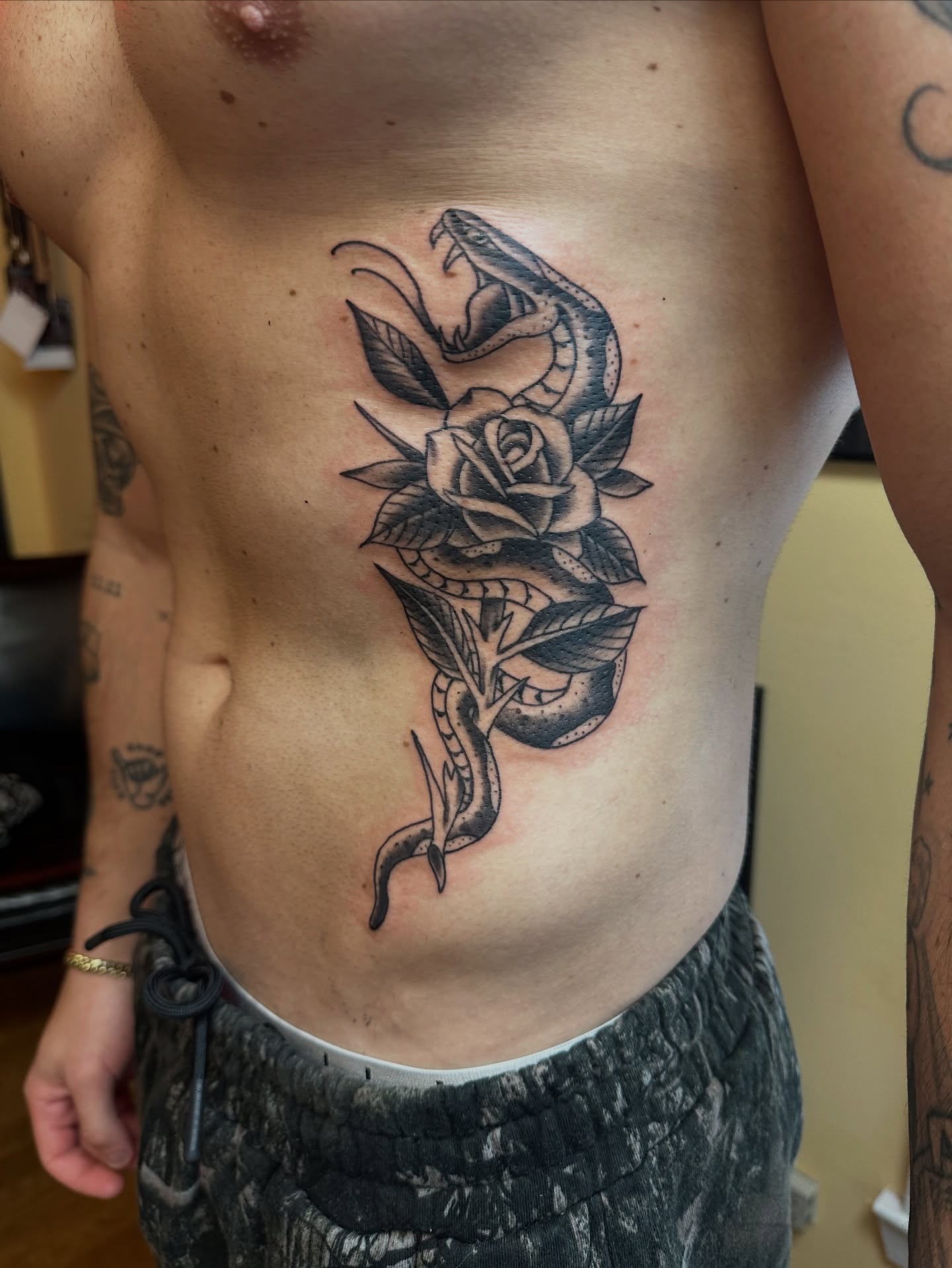 Tattoo by @derricknail — black_and_grey