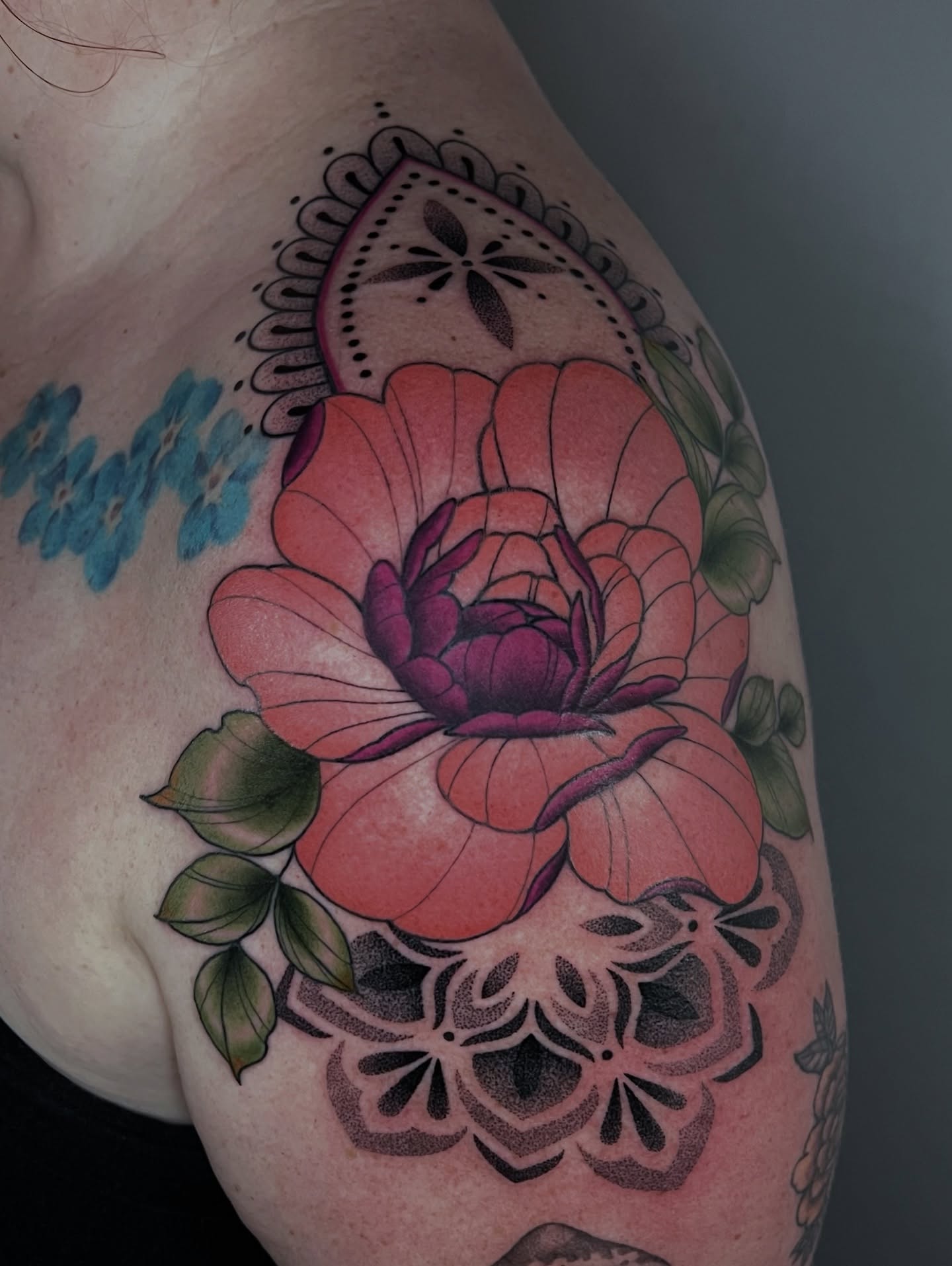 Tattoo by @ofcourseithurts — american_traditional, dotwork