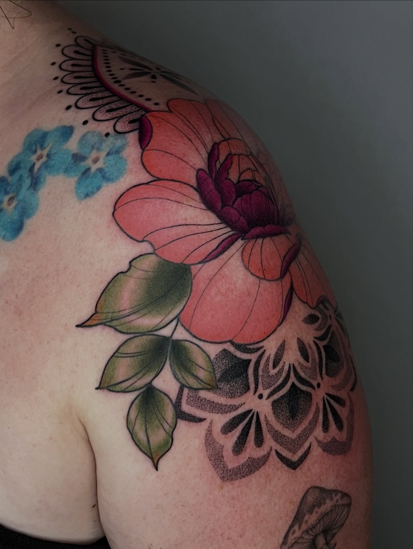 Tattoo by @ofcourseithurts — american_traditional, dotwork