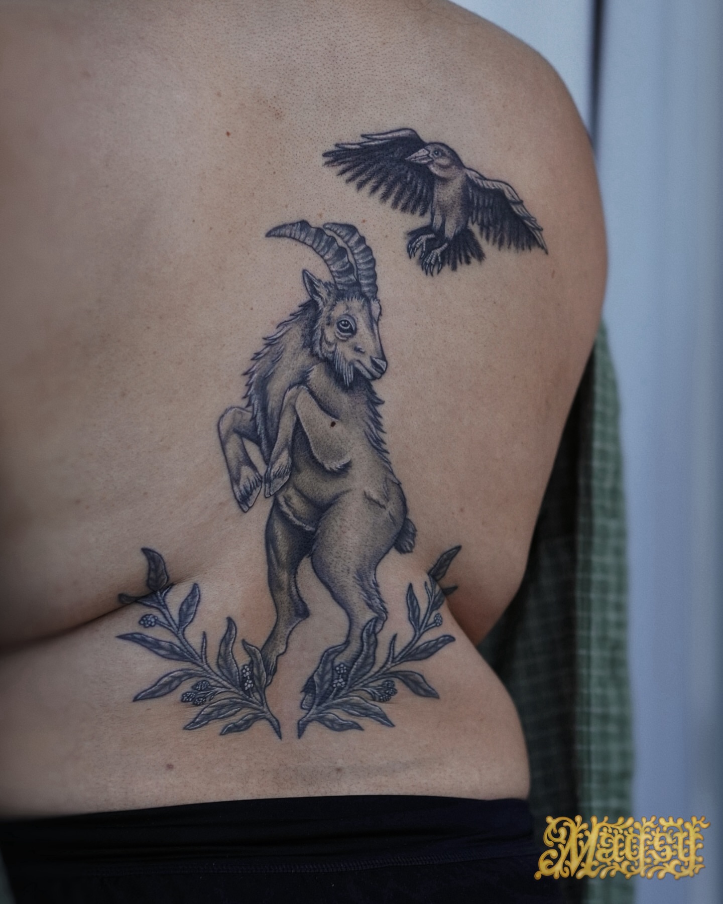 Tattoo by @artofmagsy — black_and_grey, realism