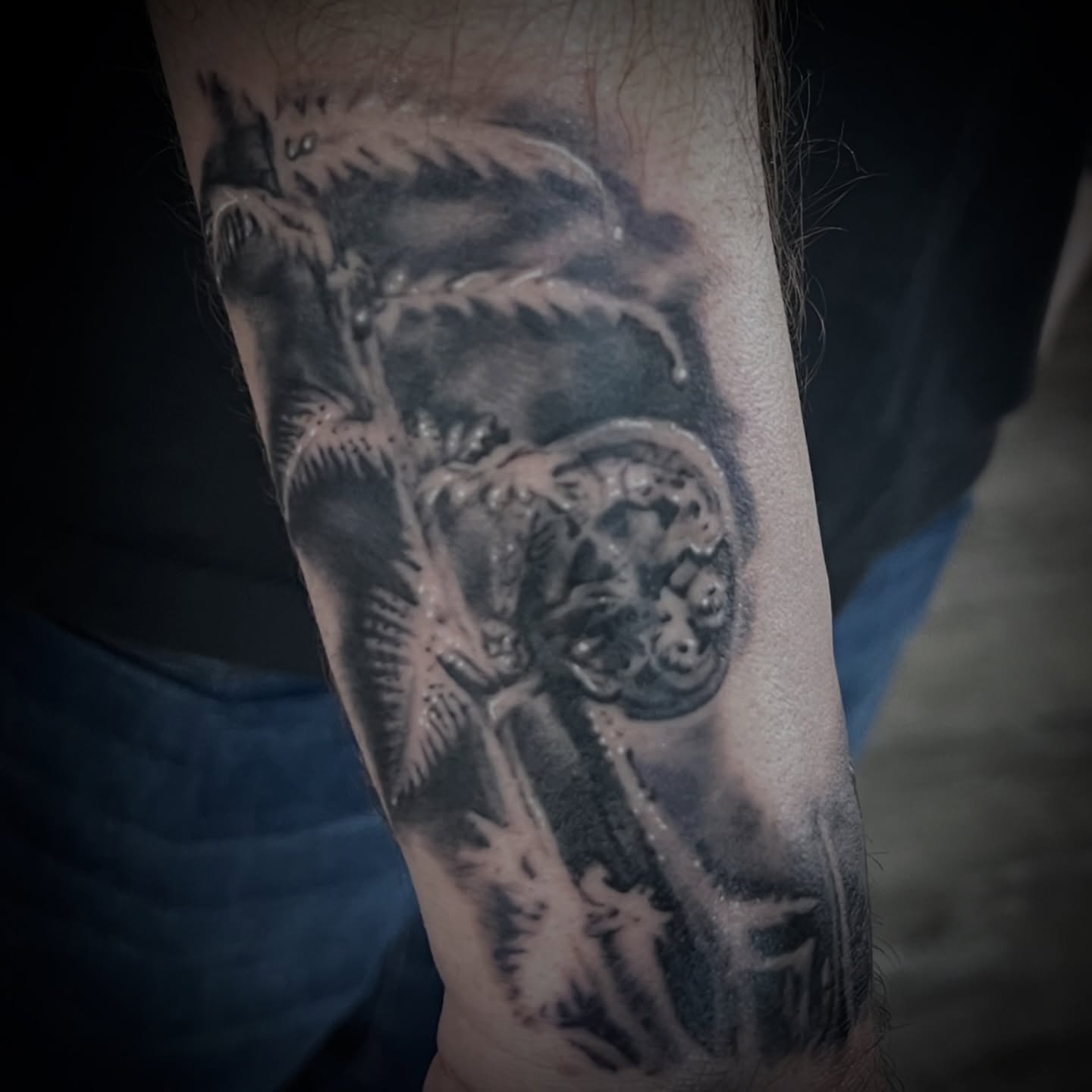 Tattoo by @mez_love_tattoos — black_and_grey, realism
