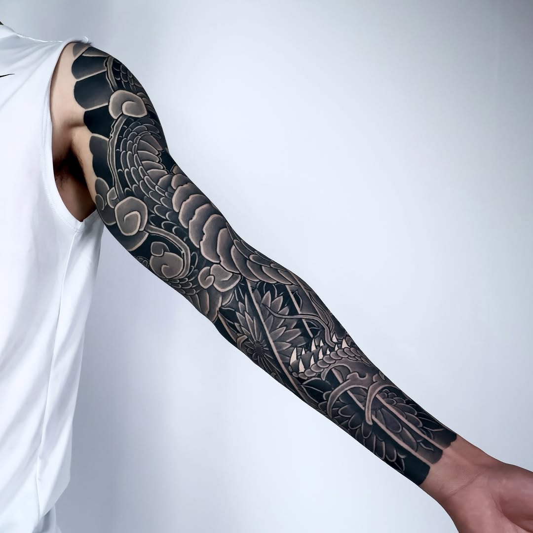 Tattoo by @noir_by_jm — japanese_irezumi, black_and_grey