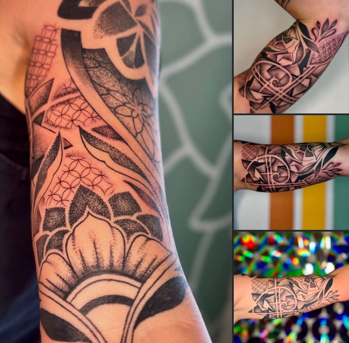 Tattoo by @sound_sanctuary_tattoos — geometric, dotwork