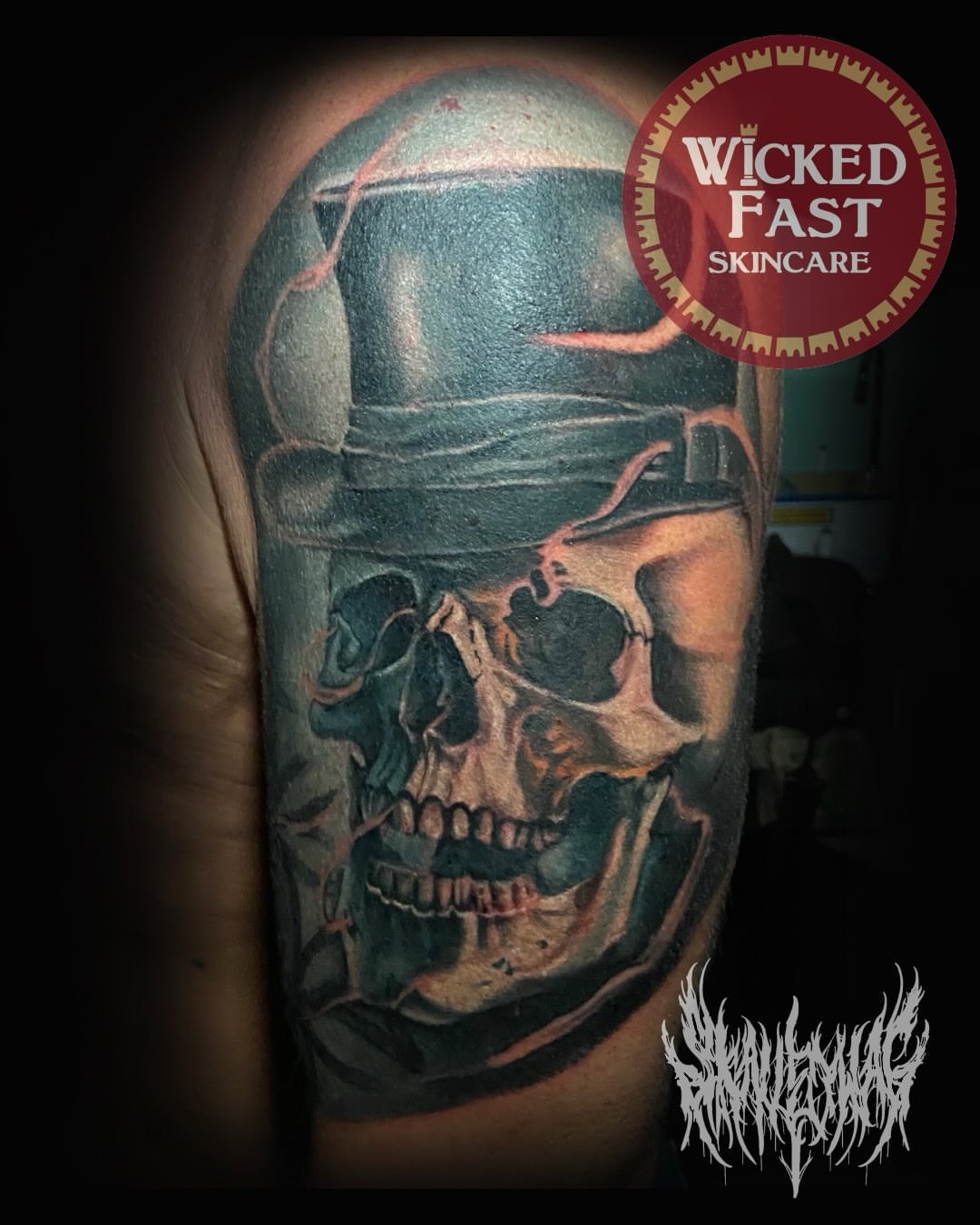 Tattoo by @skalleywagtattooer — realism, dark_realism