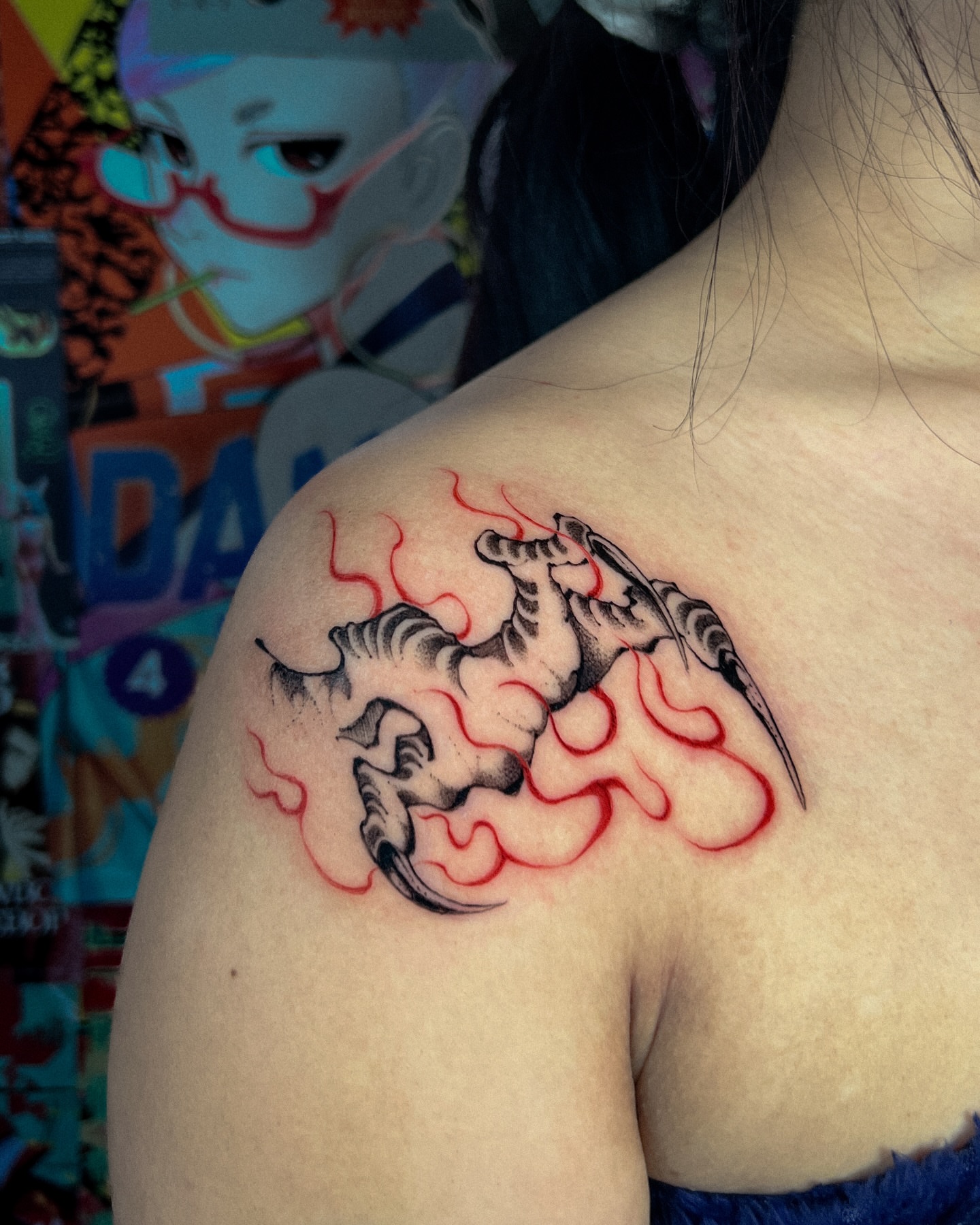 Dragon japanese irezumi tattoo on the shoulder by мια ѕυη