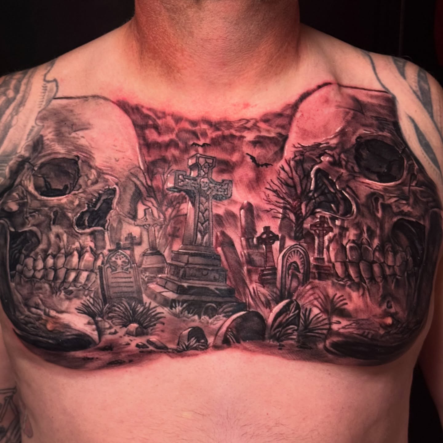 Tattoo by @tonywhodoestattoos — realism, dark_realism