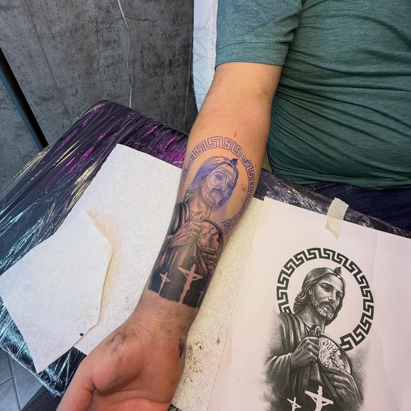 Tattoo by @bellyink_ — black_and_grey
