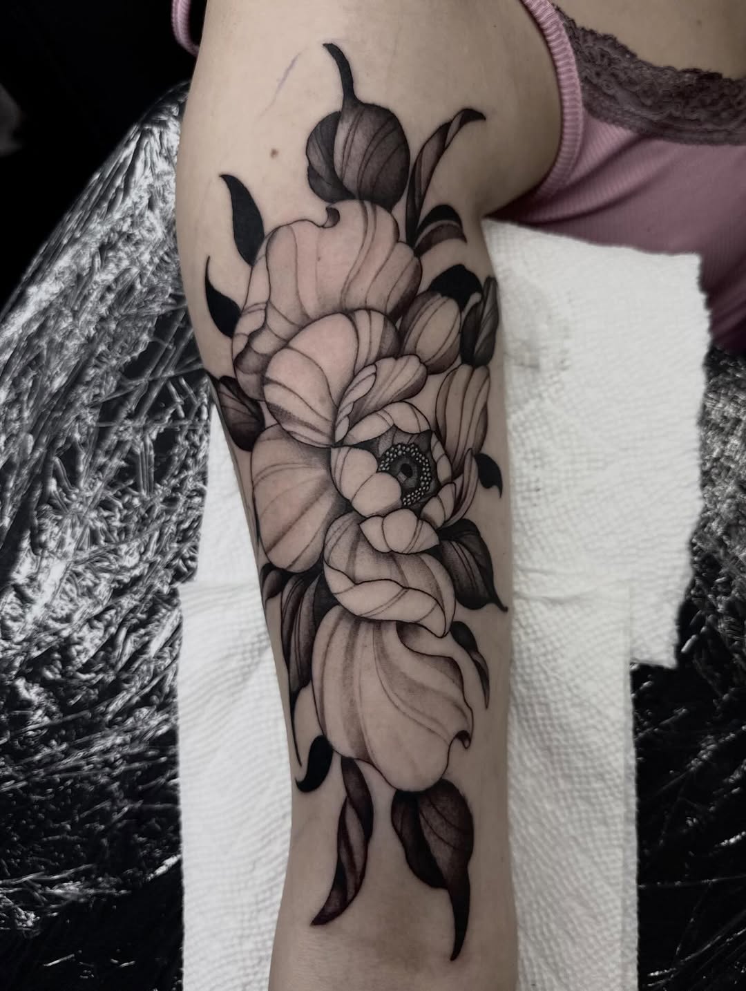 Tattoo by @emmydoestattoos โ black_and_grey, realism