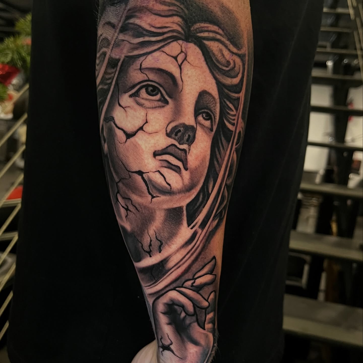 Tattoo by @jessef_tattoo — realism, black_and_grey