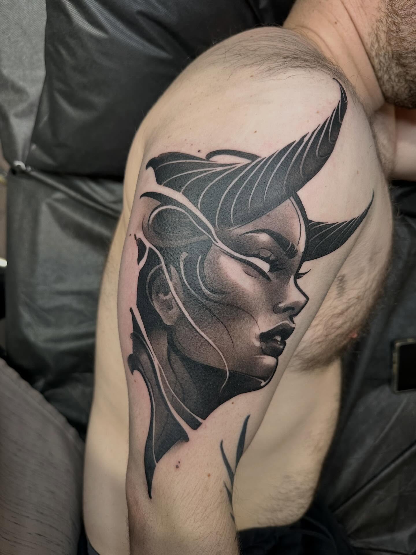 Tattoo by @nathanadsitart — black_and_grey, realism