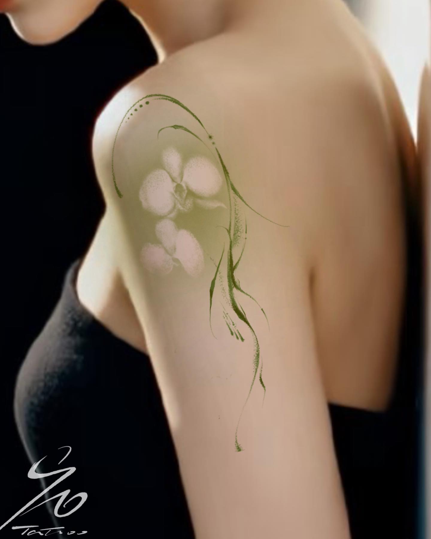 Tattoo by @90tattoo_ — dotwork, minimalist