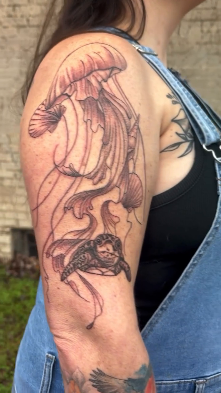 Tattoo by @chrisadkinstattoos — realism, black_and_grey