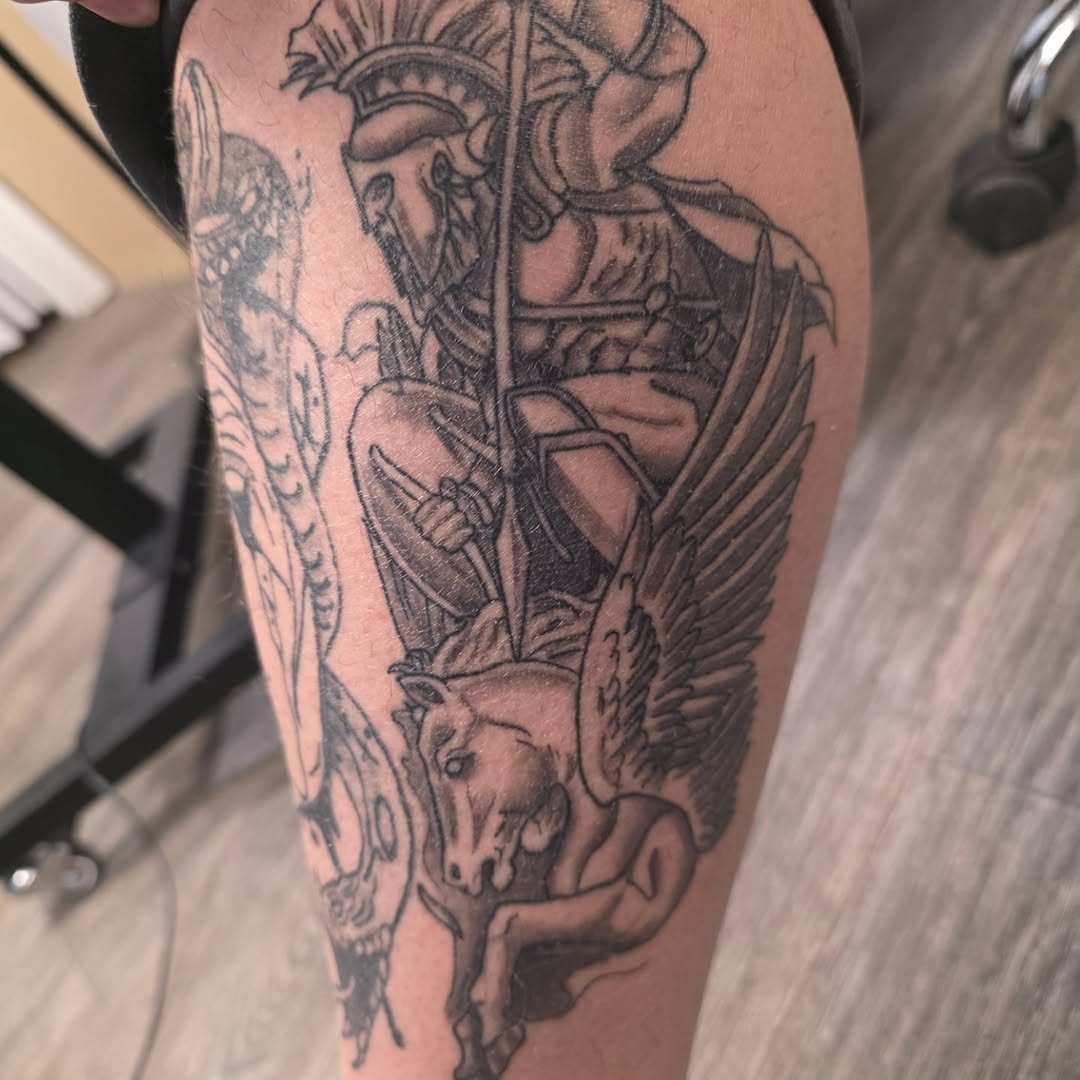 Tattoo by @bonesybettystattoos — black_and_grey, realism