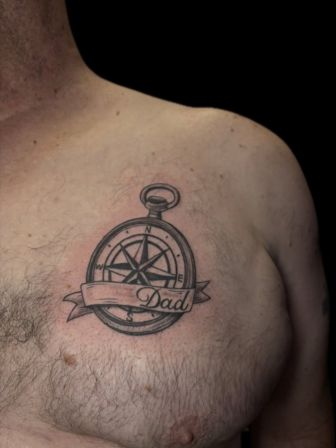 Tattoo by @sabbytattz — black_and_grey, lettering_script