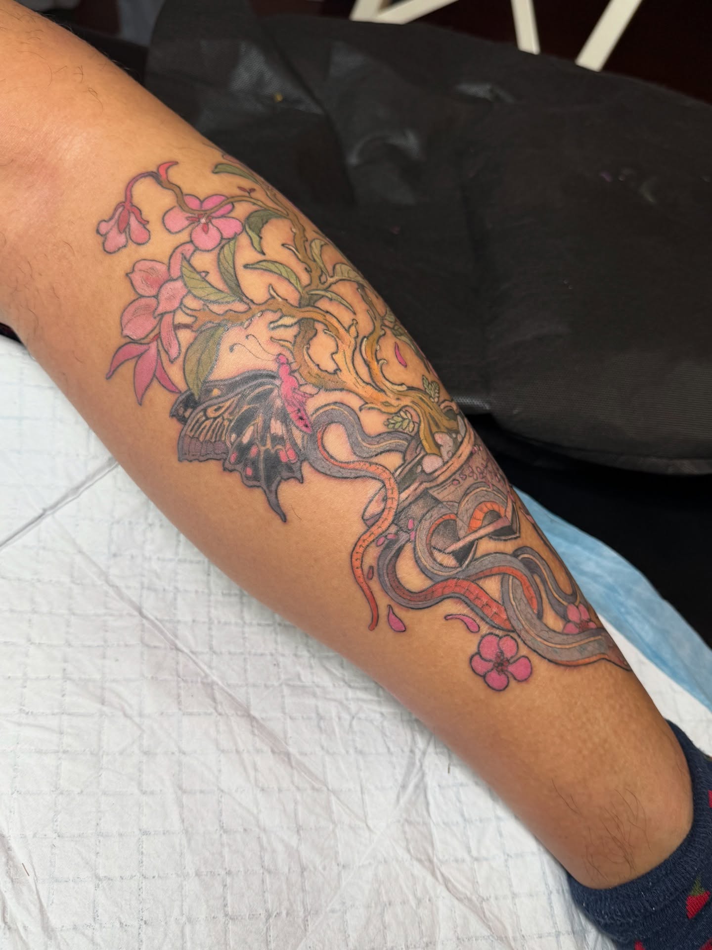 Tattoo by @scaledxwingstattoo โ new_school, dotwork